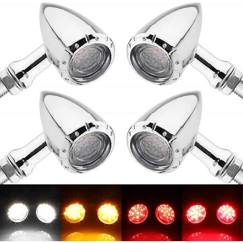 Bike Light Front Rear - دراجة نارية رصاصة LED الجبهة الخلفية