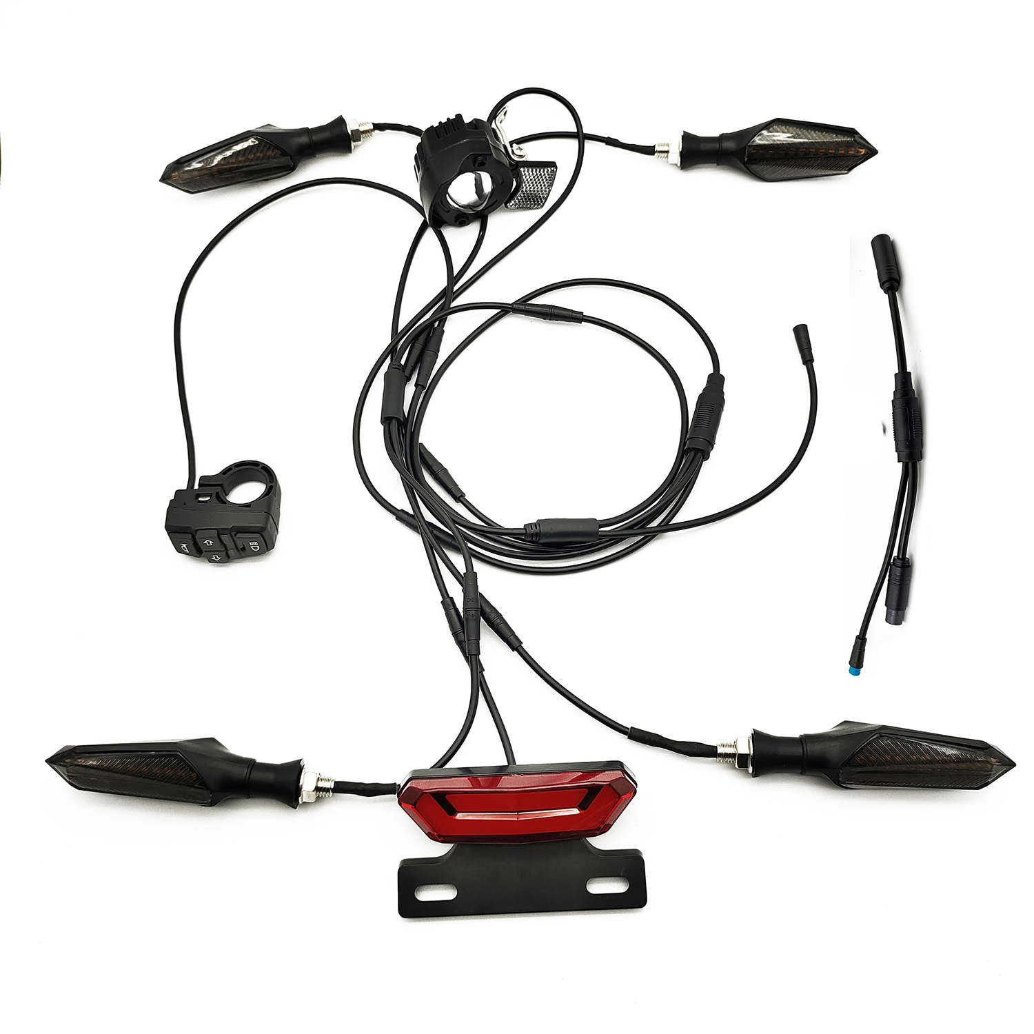 Bike Light Front Rear - دراجة كهربائية كابل مقاوم للماء مجموعة