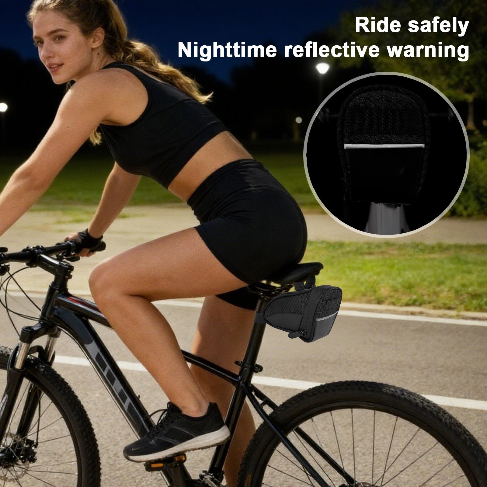Saddle Bag Under Seat - حقيبة كبيرة بسحاب للدراجة حقيبة سرج