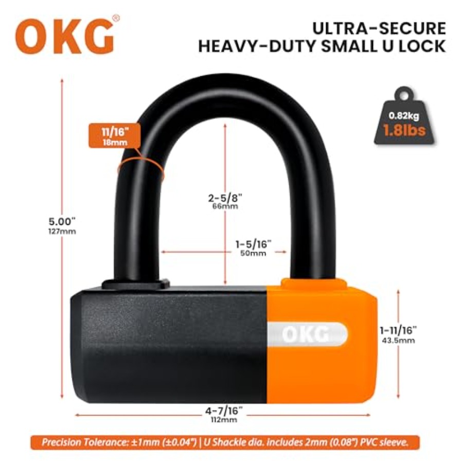 قفل دراجة نارية صغير على شكل ح - مراجعة U Lock Heavy Duty وسعره
