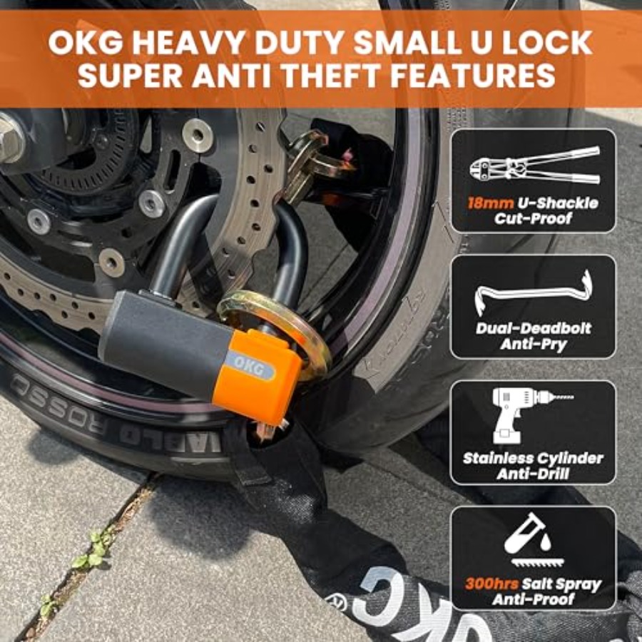 قفل دراجة نارية صغير على شكل ح - مراجعة U Lock Heavy Duty وسعره
