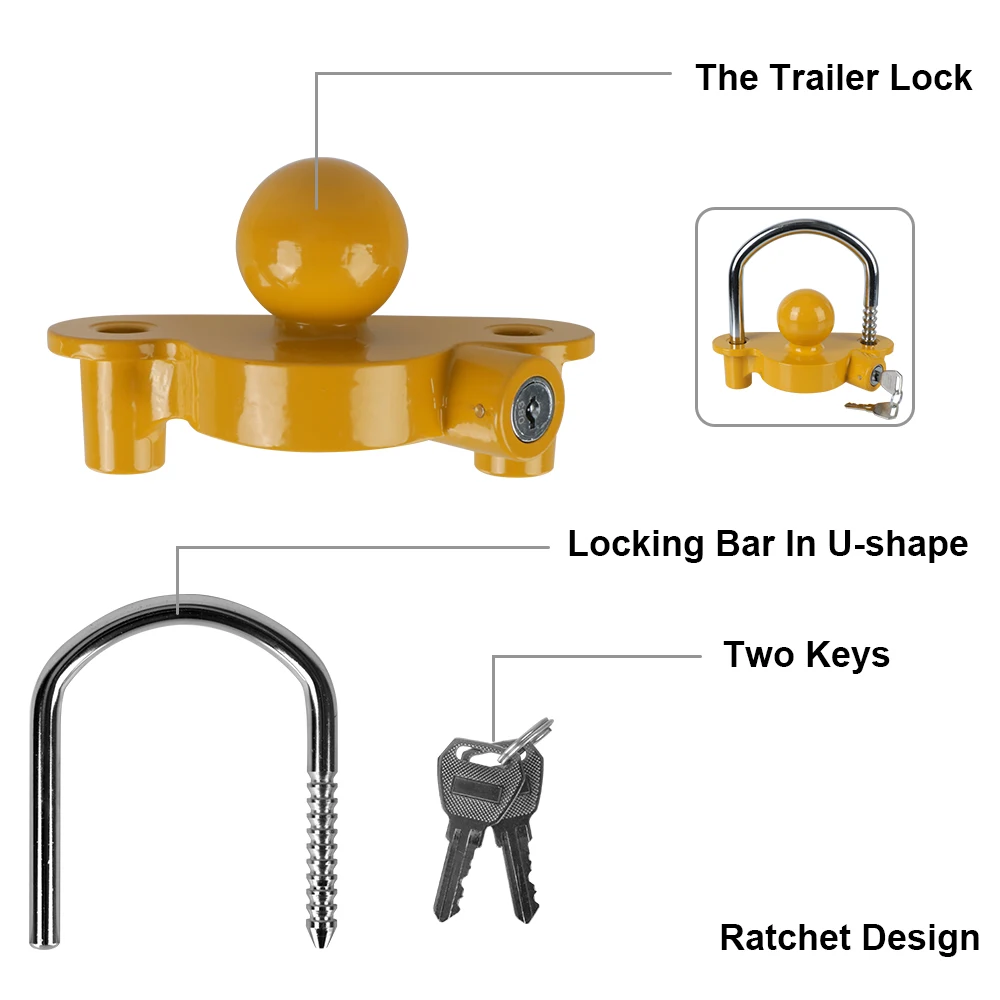 قفل مقطورة مانع للسرقة ، أمان  - مراجعة U Lock Heavy Duty وسعره