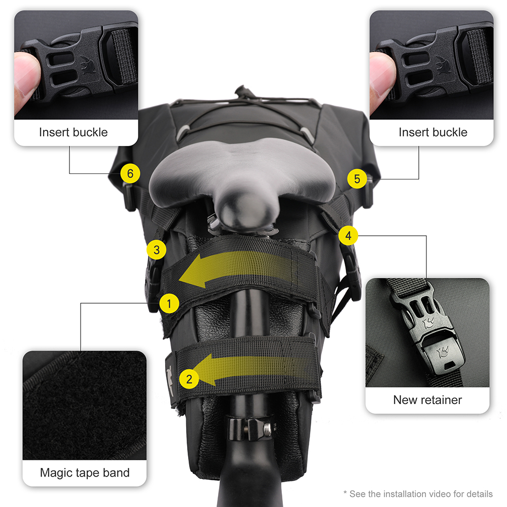 الكركدن مقعد دراجة حقيبة مقاوم - مراجعة Panniers Waterproof Rear وسعره