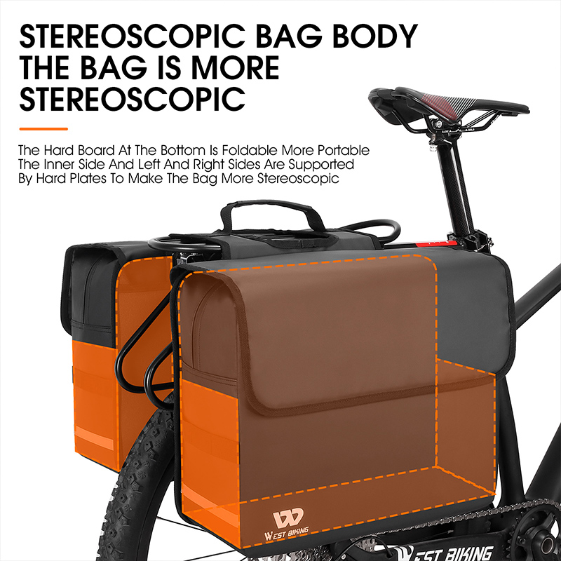 حقيبة دراجات WEST BIKING سعة 3 - مراجعة Panniers Waterproof Rear وسعره