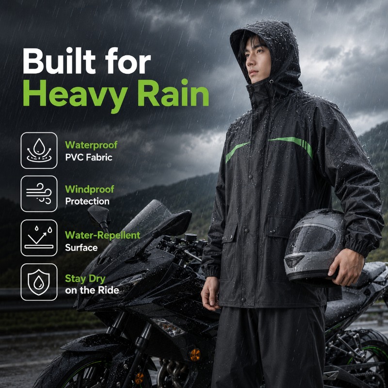 بدلة مطر للدراجات الهوائية مقا - مراجعة Cycling Commuter Rain Jacket وسعره